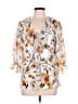 Perseption Concept White 3/4 Sleeve Blouse Size L - photo 1