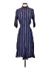Zara Basic 100% Viscose Stripes Blue Casual Dress Size SmEstimated - photo 1
