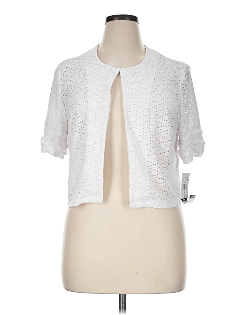 Perceptions Short Sleeve Blouse In White