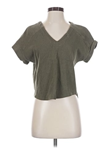 Madewell Ottoman Jacquard V-Neck Boxy Top (view 1)