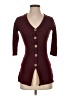 Knitworks 100% Polyester Burgundy Cardigan Size S - photo 1