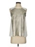 Trina Turk 100% Polyester Metallic Silver Sleeveless Blouse Size S - photo 1
