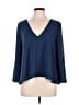 Cooper & Ella 100% Polyester Blue 3/4 Sleeve Top Size Lg (3) - photo 1
