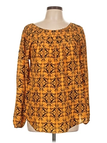 Sundance Long Sleeve Silk Top (view 1)