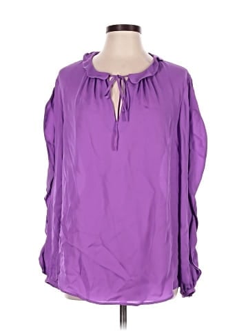 St. John Long Sleeve Silk Top (view 1)