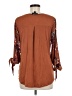 Fortune + Ivy 100% Polyester Brown 3/4 Sleeve Blouse Size M - photo 2
