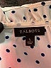 Talbots 100% Polyester Polka Dots Ivory Short Sleeve Blouse Size L - photo 7