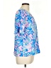 Lilly Pulitzer 100% Rayon Blue Short Sleeve Blouse Size L - photo 4