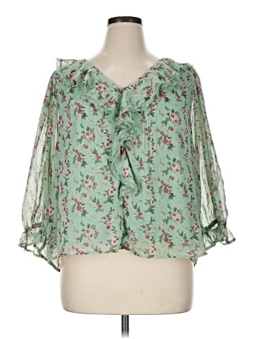 LC Lauren Conrad 3/4 Sleeve Blouse (view 1)