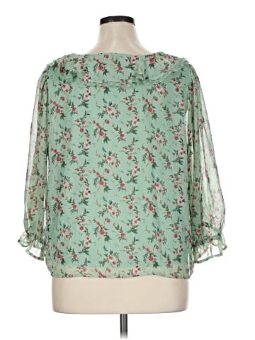 LC Lauren Conrad 3/4 Sleeve Blouse (view 2)
