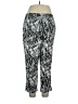 DKNYC 100% Polyester Print Silver Casual Pants Size 14 - photo 1