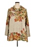 One World Floral Tan Pullover Sweater Size XL - photo 1