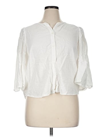 H&M 3/4 Sleeve Button-Down Shirt (view 1)