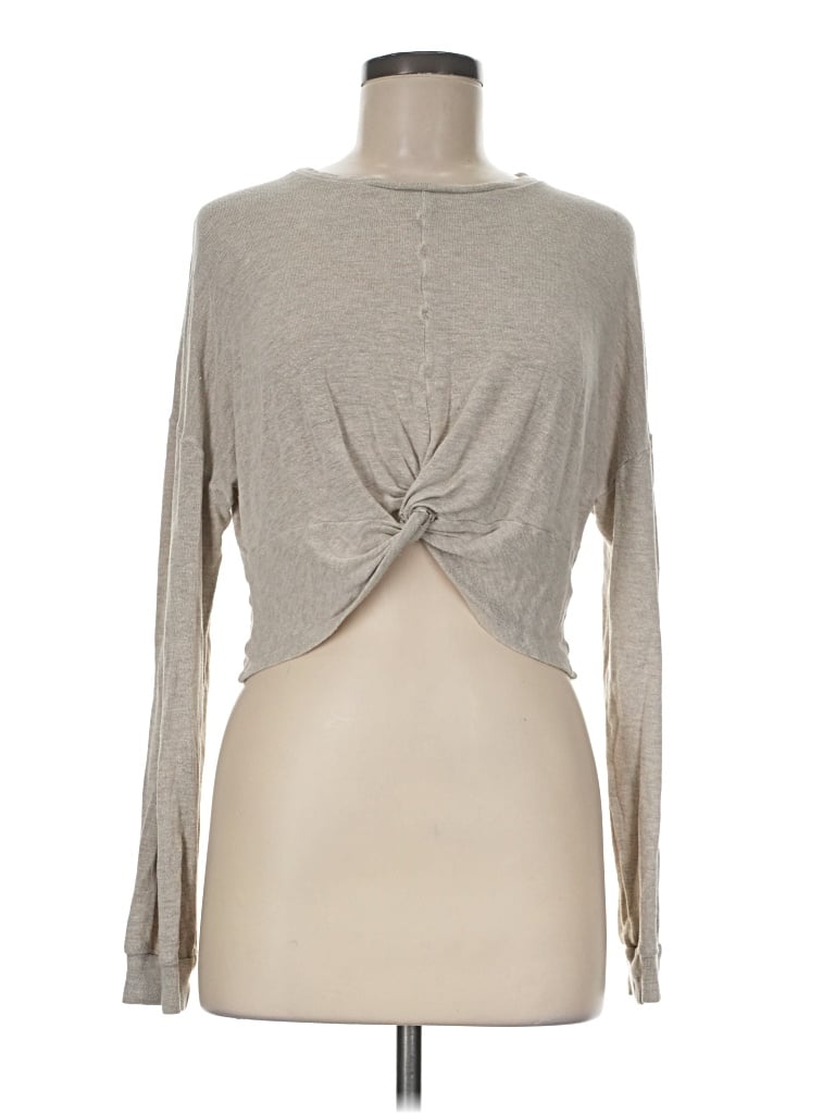 Pre-owned Beyond Yoga Long Sleeve T-shirt In Gray