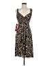 En Focus Studio Animal Print Brown Cocktail Dress Size 8 - photo 1