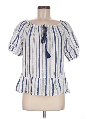 Unique Spectrum Short Sleeve Blouse (view 1)