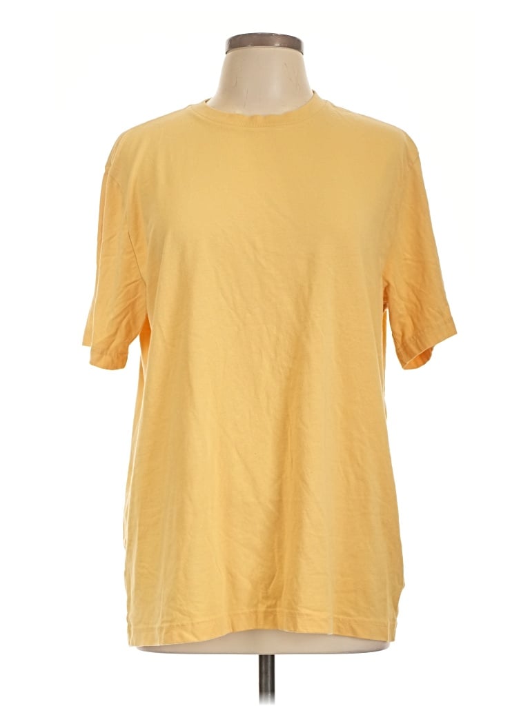 Pre-owned George Short Sleeve T-shirt In Yellow