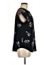 Fun2Fun Floral Black Short Sleeve Blouse Size M - photo 4