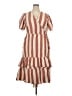 Knox Rose Stripes Brown Casual Dress Size XXL - photo 1