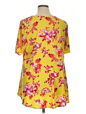 Susan Graver Short Sleeve Blouse (view 2)
