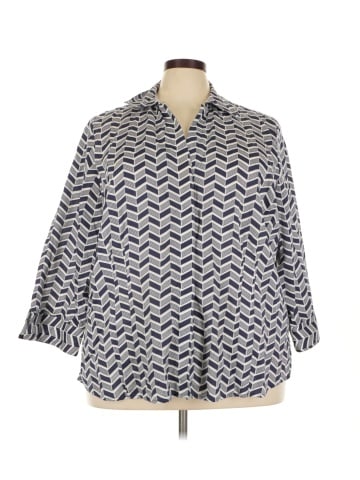 Foxcroft 3/4 Sleeve Button-Down Shirt (view 1)