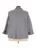 Foxcroft 100% Cotton Chevron-herringbone Silver 3/4 Sleeve Button-Down Shirt Size 24W - photo 2