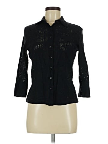 Elliott Lauren 3/4 Sleeve Button-Down Shirt (view 1)