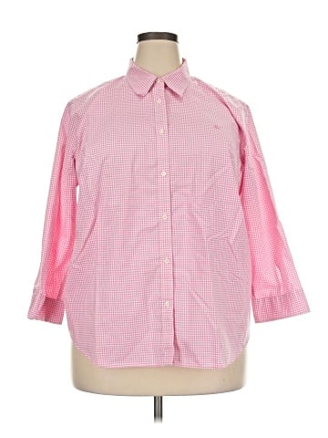 Lauren by Ralph Lauren 3/4 Sleeve Button-Down Shirt (view 1)