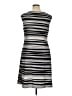 Roz & Ali Stripes Silver Cocktail Dress Size XL - photo 2