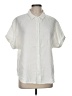 Dylan 100% Cotton Solid Ivory Short Sleeve Blouse Size L - photo 1