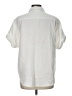 Dylan 100% Cotton Solid Ivory Short Sleeve Blouse Size L - photo 2