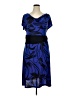 IGIGI Graphic Blue Cocktail Dress Size 14 - photo 1
