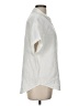 Dylan 100% Cotton Solid Ivory Short Sleeve Blouse Size L - photo 4