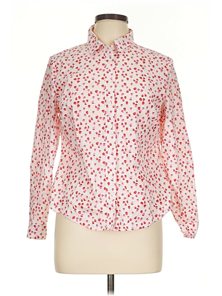Pre-owned Boden Long Sleeve Blouse In Red