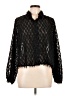 Express 100% Polyester Black Long Sleeve Blouse Size L - photo 1