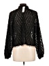 Express 100% Polyester Black Long Sleeve Blouse Size L - photo 2