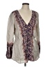 Free People Ivory Long Sleeve Blouse Size L - photo 1