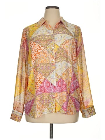 Rose + Olive Long Sleeve Blouse (view 1)