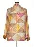 Rose + Olive 100% Polyester Paisley Yellow Long Sleeve Blouse Size XL - photo 2