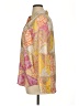 Rose + Olive 100% Polyester Paisley Yellow Long Sleeve Blouse Size XL - photo 5