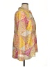 Rose + Olive 100% Polyester Paisley Yellow Long Sleeve Blouse Size XL - photo 4