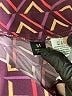 IMAN Print Burgundy Casual Pants Size M - photo 8