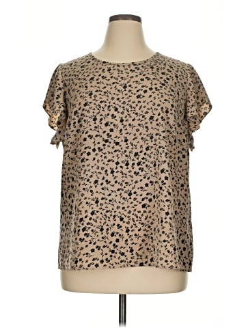 Shein Curve Short Sleeve Blouse (view 1)