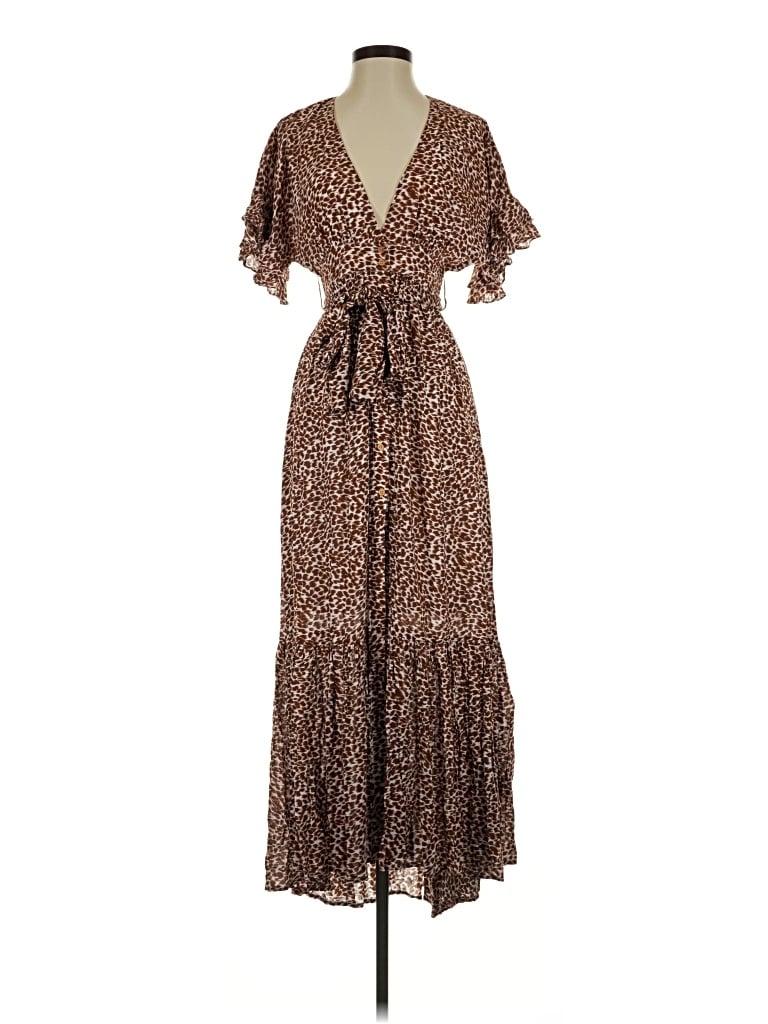 Pre-owned Minkpink Casual Dress In Brown