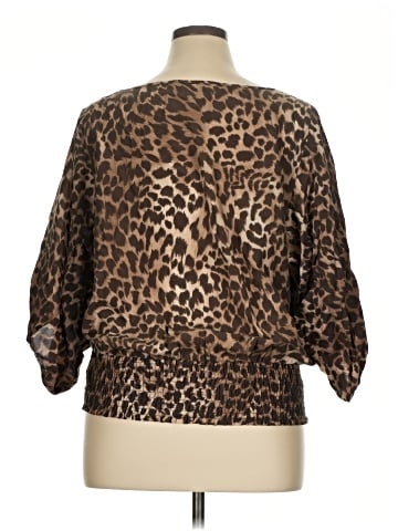 MICHAEL Michael Kors 3/4 Sleeve Silk Top (view 2)