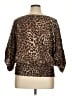 MICHAEL Michael Kors 100% Silk Animal Print Brown 3/4 Sleeve Silk Top Size 1X - photo 2