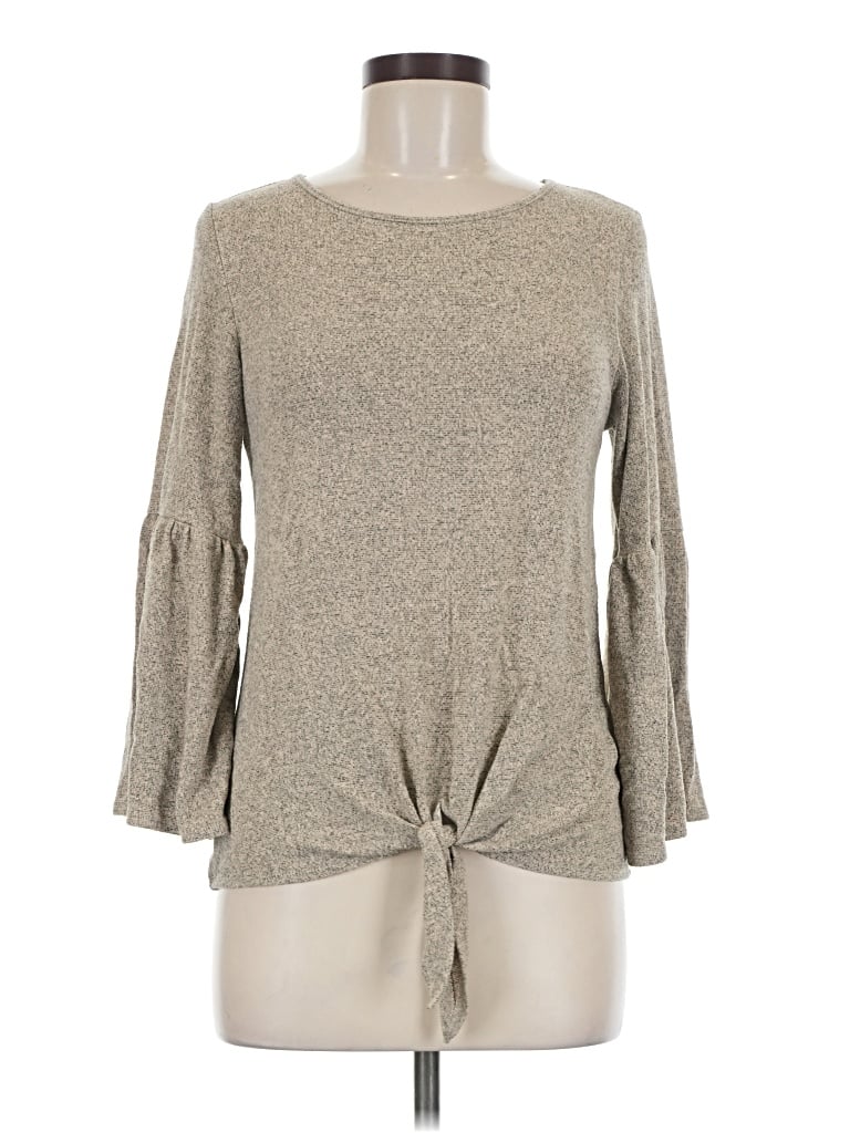 Pre-owned Caution To The Wind 3/4 Sleeve T-shirt In Tan