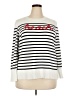 Marled by Reunited Stripes White Pullover Sweater Size 2X - photo 1