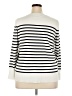 Marled by Reunited Stripes White Pullover Sweater Size 2X - photo 2