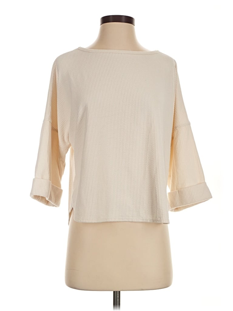 Pre-owned Max Studio Pullover Sweater In Ivory